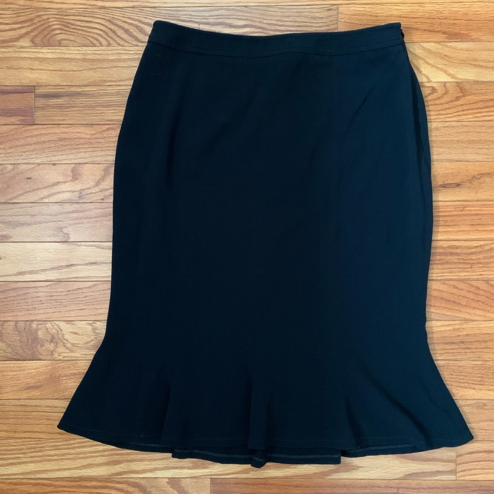 Allan Waller, Black Skirt with Flared Hem